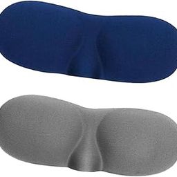 CALANDIS 2pcs Eye Shade Soft with Adjustable Strap Washable for Travel Airplane | Sleep Masks | Sleeping Aids | Health Care-image-1
