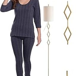 revexo Ladies Thermal Inner wear Set for Winter 3/4th Sleeves Top and Trouser/Female Thermal/Ladies Thermal Set-picture-49