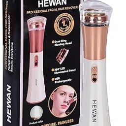 Hewan Facial Hair Remover Machine for Women – USB Rechargeable Epilator for Face, Chin, Cheeks, Eyebrow & Upper Lip – Painless Hair Removal for Women-15
