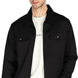 Mens Solid Regular Fit Shacket-image-15