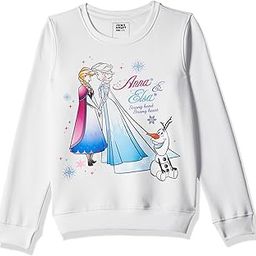 Amazon Brand - Jam & Honey Girls Regular Fit Round Neck Full Sleeves Sweatshirts - 100% Soft & Pure Cotton Original Disney Print for Girls-image-21