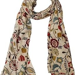 Classy Muslin Printed Cream Women Stylish Scarves/Stoles for women SCARF10-34