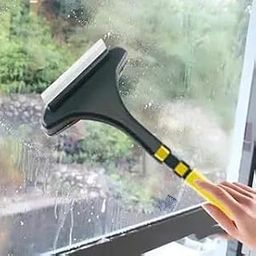 Ipiqes 2 in 1 Mesh Cleaning Brush & Wiper with Extended Handle Window Cleaning Brush | Window Mesh Cleaner | Pack of 1 | Multi Colour-image-65