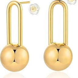 earrings for women fashion studs earrings for women anti tarnish gold ear rings stainless steel korean bali Gold Hoop Earrings | Combo design Jewellery Celebrity Inspired earrings set for women-image-102