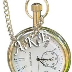 Vintage Unisex Antique Look Brass White dial Analog Pocket Watch 2 Inch-image-23