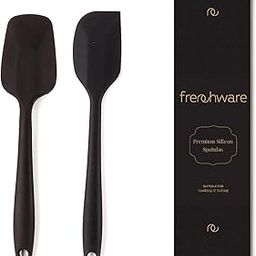 Frenchware Non-Stick Premium Silicone Spatula (Large Spatula & Large Spoon, Black) for Cooking, Baking & Mixing, Seamless Design-20