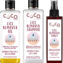Ayurvedic Anti-Lice Treatment Bundle: Oil, 50ml; Shampoo, 100ml; & Hair Spray, 50ml | 100% Natural | Single Wash | Safe for Kids | Neem, Tea Tree & Camphor Enriched (200ml)-44