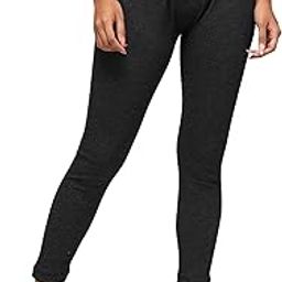 Women's Striped Full Length Black Bottom/Lower/Trouser Thermal Women-Lower-Black-image-2