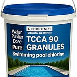 NECKKONIX Swimming Pool Water Purifier Chlorine TCCA 90 Granules for Disinfection, Cleans Water and Stops Algae - 9 KG-image-82