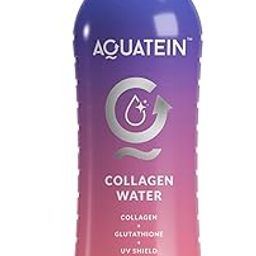 Aquatein Collagen Water with Glutathione & UV Shield, 300ml | 30 Kcal Low-Calorie Beauty Drink | Skin Hydration Glow | Anti-Aging Collagen Booster | Sugar-Free Protein Water (Pack Of 12, Cranberry)-image-70