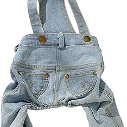 Merishopp Dog Denim Overalls Party Clothes Cats Clothes for Small Dogs Pet Jeans Pants XS|Clothing & Shoes|1Dog Denim Overalls-image-50