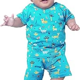 kidzo T-Shirt and Short Set for Baby Boys | Half-Sleeves | Relaxed-Fit | Navy Blue | 3-6 Months | KIDS14080-picture-10