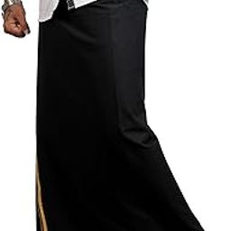 Mens Red Colour Jari Cotton flexi Size Welcro pocket Dhoti (JARI-RED)-image-99