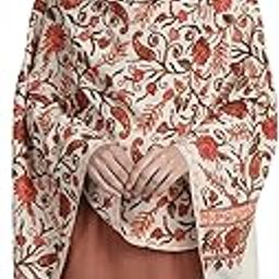 Kashmiri Women's Aari Embroidery Kadhai Woolen Shawl Stole Wrap 80 inches x 30 inches-42