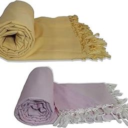 Riyashree Organic Cotton Silky Soft Bhagalpuri Dull chadar Blanket & Duvet (53 * 96 in) Combo Pack of 2 Dull 03 04-image-12