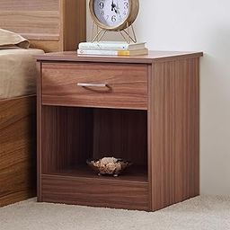 Home Centre Helios Alton Arvis Bedside Table with Drawer - Walnut-32