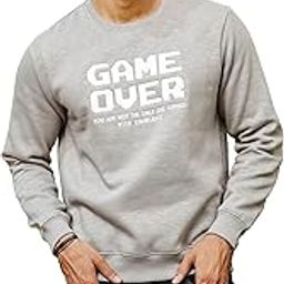 Men's Victory Coziness Sweatshirt - Conquer The Chill in Style with 'Game Over'-image-47