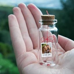 Personalized Photo Gift And Message In A Bottle Gift | Valentines Day Gift For Girlfriend/Boyfriend (Multi) - Wood, 6 Cm-image-50