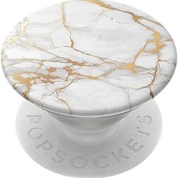 ​​​​PopSockets Phone Grip with Expanding Kickstand - Gold Lutz Marble-7