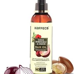 Koffeco Maha Bhringraj Onion Argan & Hibiscus Hair Oil 200ml, Prevents Hair Fall & Dandruff, Natural Ingredients, best hair growth oil for Men & Women's Haircare, bhringraj oil for hair-image-21
