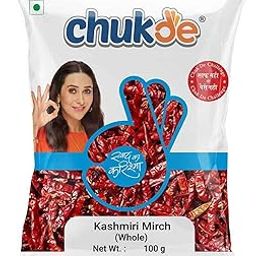 Chukde - Kashmiri Lal Mirch Sabut - Chilli Stemless Whole - Whole Spice for Cooking, Flavoring, and Garnishing Indian Dishes - Ideal For Curries, Gravy, Pickles, and More - 100 Gram (Pack of 2)-image-14
