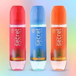 Secret Temptation Body Mist Combo for Women, Pack of 3 (120 Ml Each) l Bold, Bloom & Dew Body Mist l Long-Lasting Fragrance l Dermatologically Tested & Safe on Skin-20