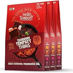 Hello Tempayy Tandoori Tempeh Thins Value Pack Of 3 Protein Rich Heat & Eat More Nutritious Than Paneer & Tofu High Fibre-image-85
