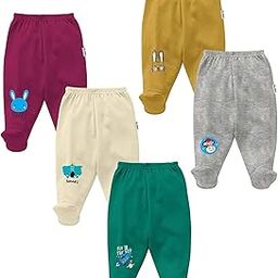 Pajama Leggings with Booties Leggings I Love My Family I AM Supper Baby for New Born Baby - Set of 6-image-74
