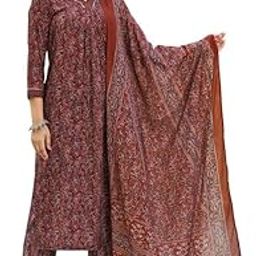 Women's Rayon Blend Floral Straight Printed Kurta Pant With Dupatta Set-image-86