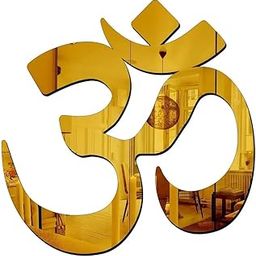 WEHATKE Customized Golden om Mirror Wall Sticker for Temple & Home Decor on Diwali & Other use-image-37