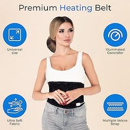 MELLOW® 2 in 1 Orthopedic Electric Heating Belt for Back Pain + Period Cramps Relief | One-Size-Fits-All | Pain Relief Heating Therapy Belt with Temperature Controller for Lower Back, Knee, Shoulder, Cramps, and Neck Pain Relief | Royal Blue | Ultra Soft Fabric.-image-41