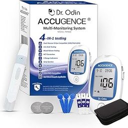 Dr. Odin PM-900 Accugence Multi Monitoring Glucometer Kit With Vial Of 25 Strips, 25 Lancets And Lancing Device Free For Accurate Blood Sugar Testing (White)-10