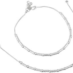Elegant Textured Bead Anklet for Women-image-96