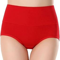 100% Cotton Regular & Plus Size Underwear High Waist Full Coverage Tummy Controller Underpants Hipster Womens Panties (Pack of 1)-image-67