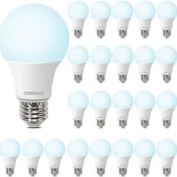 DEGNJU LED Bulbs Daylight 5000K 60W Equivalent LED Bulbs, A19 Standard Bulbs, 800LM, 15000 Hours, E26 Base, Non-Dimmable, 8.5W LED Bulbs for Bedroom Living Room 24-Pack-image-30