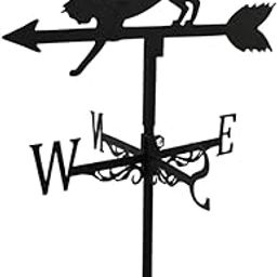 UJEAVETTE® Roof Weather Vane with Animal Silhouette Figurine Garden Stake Weathervane Cat-image-9