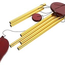 Rexmon Feng Shui Metal Windchime Bell 6 Pipes Rods for Positive Vibrations & Energy Home Balcony Garden Outdoors Office Decor Melodious Sound (12.5x6.25 CM) Gold Colour,Wind Chimes (Pack of 1)-image-64