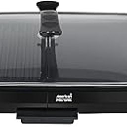 AMERICAN MICRONIC-Barbeque Griller, 1500 Watt with Variable temprature control and Toughened Glass lid (Black)-AMI-BBQ-150Dx-23