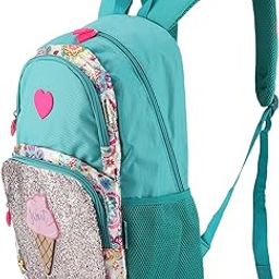 School Backpack, Fine Workmanship Backpack Bag Exquisite Beautiful for Mother for School for Students(Blue-Green)-image-37