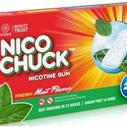 Nico Chuck Fresh Mint Flavour Nicotine Gum, 2 mg, Sugar-free,Helps to Quit Smoking | WHO - approved Therapy | 10 Gums each pack | Pack of 4-picture-12