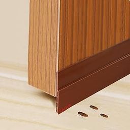 RENFILEN Silicone Self-Adhesive Door Bottom Seal Strip1 Meter x 2 Inch | Soundproof, Waterproof, Dust & Insect Guard | Weatherproof Door Draft Stopper for Home (1 Meter x 2 Inch, Brown)-image-44