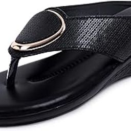 Women's Fashion Sandal | Faux Leather, Comfortable & Stylish Wedges | Ideal for Casual & Formal Occasions 2 inches heel-40
