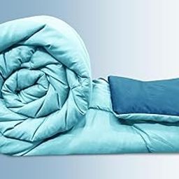 BSB HOME Summer Razzai All Season 220 GSM Ac Comforter Super Soft Fluffy Comforter (90" X 86" Inches/220Cm X 228Cm) - Double Bed Comforter|Teal & Aqua| Lightweight| Microfibre-20