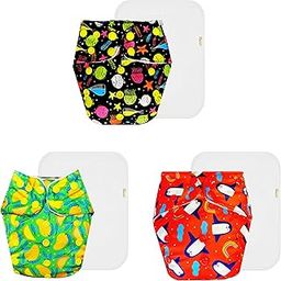 Dumbledo Premium Cloth Diaper with Cotton Insert (Pack of 3) | Snug Fit | Breathable | Adjustable Snaps | Everyday Diapering Essential | 3 Months – 3 Years | Unisex Baby-image-51