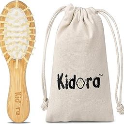 Kidora Bamboo Baby Hair Brush | Wooden Paddle Brush for Kids | Travel-Friendly | Scalp Massage | Relaxation | Hair Growth-17