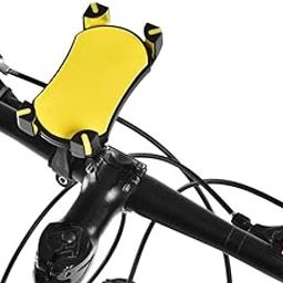 ZAUKY Bicycle Phone Mount Holder, Universal Handlebar Phone Holder, Yellow and Black-20