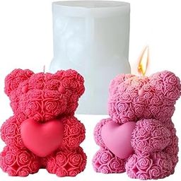 HUSAINI MART | Rose Bear Silicone Mold - 3D Teddy Bear Candle Making Molds, Cute Epoxy Resin Molds for DIY Handmade Soaps, Valentine Gifts, Christmas Gifts, Birthday Gifts, Home Decor Crafts (Extra Large)-image-33