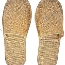 XSOURCE Reusable Jute Slippers Non-Slip Closed-Toe Style Soft Washable Unisex Disposable Slippers Footwear For Home Guest Hotel Travelling House Spa Salon-image-10