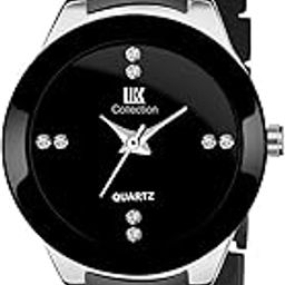Watches for Women Round Studded Dial Girls Watches |Analogue Movemnet Ladies Watch|Long Battery Life| Adjustable Bracelet Chain Strap|Double Lock Clasp Safety Watches for Girls.-7