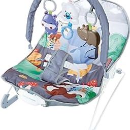 MUMMAMIA Jungle PALS Natural Bouncer with Calming Vibrations (Grey)-image-64